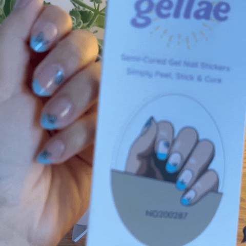 Blue Butterfly Kisses DIY Semicured Gel Nail Sticker Kit