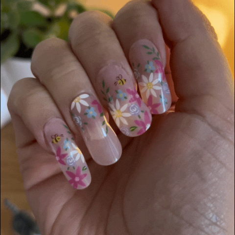 Spring Fling DIY Semicured Gel Nail Sticker Kit