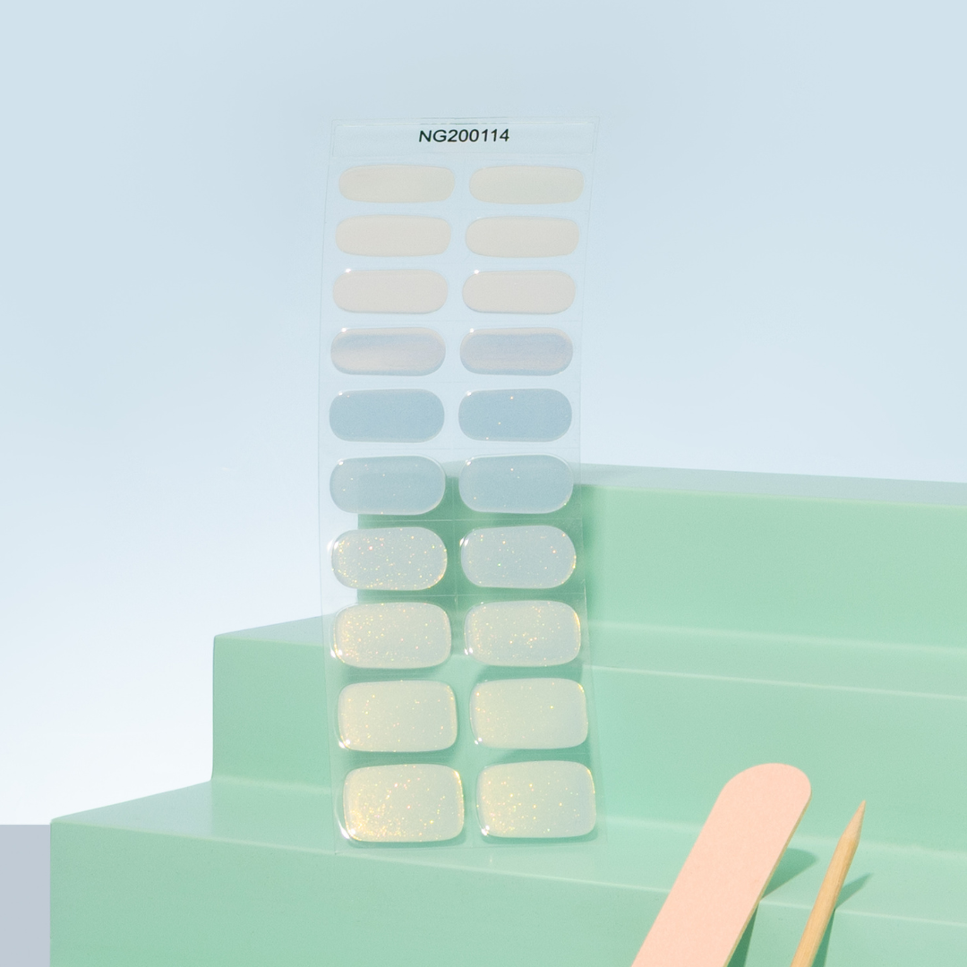 Lilac Lime (Pearlescent) DIY Semicured Gel Nail Sticker Kit