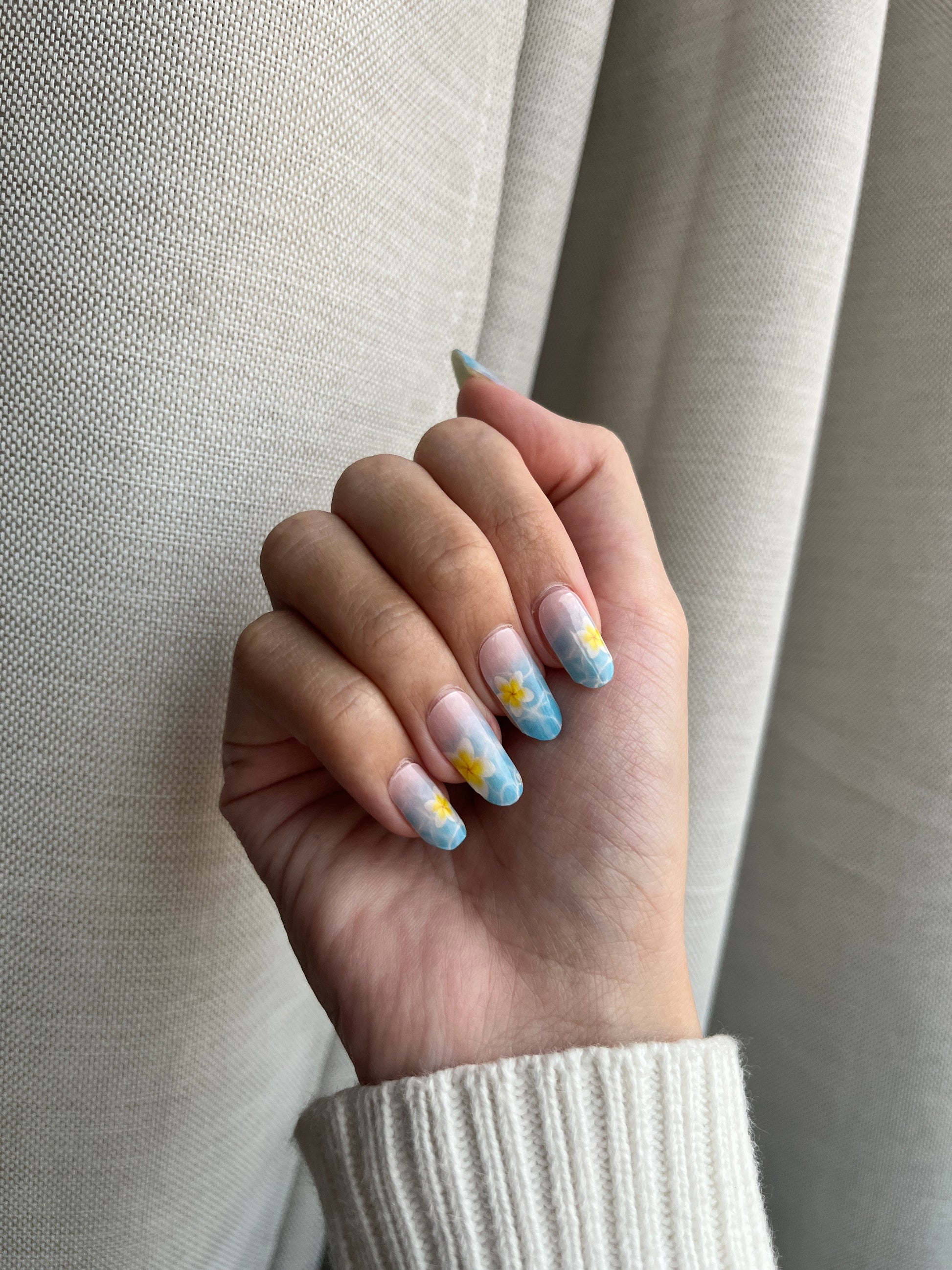 NEW Aloha Blue Waves DIY Semicured Gel Nail Sticker Kit