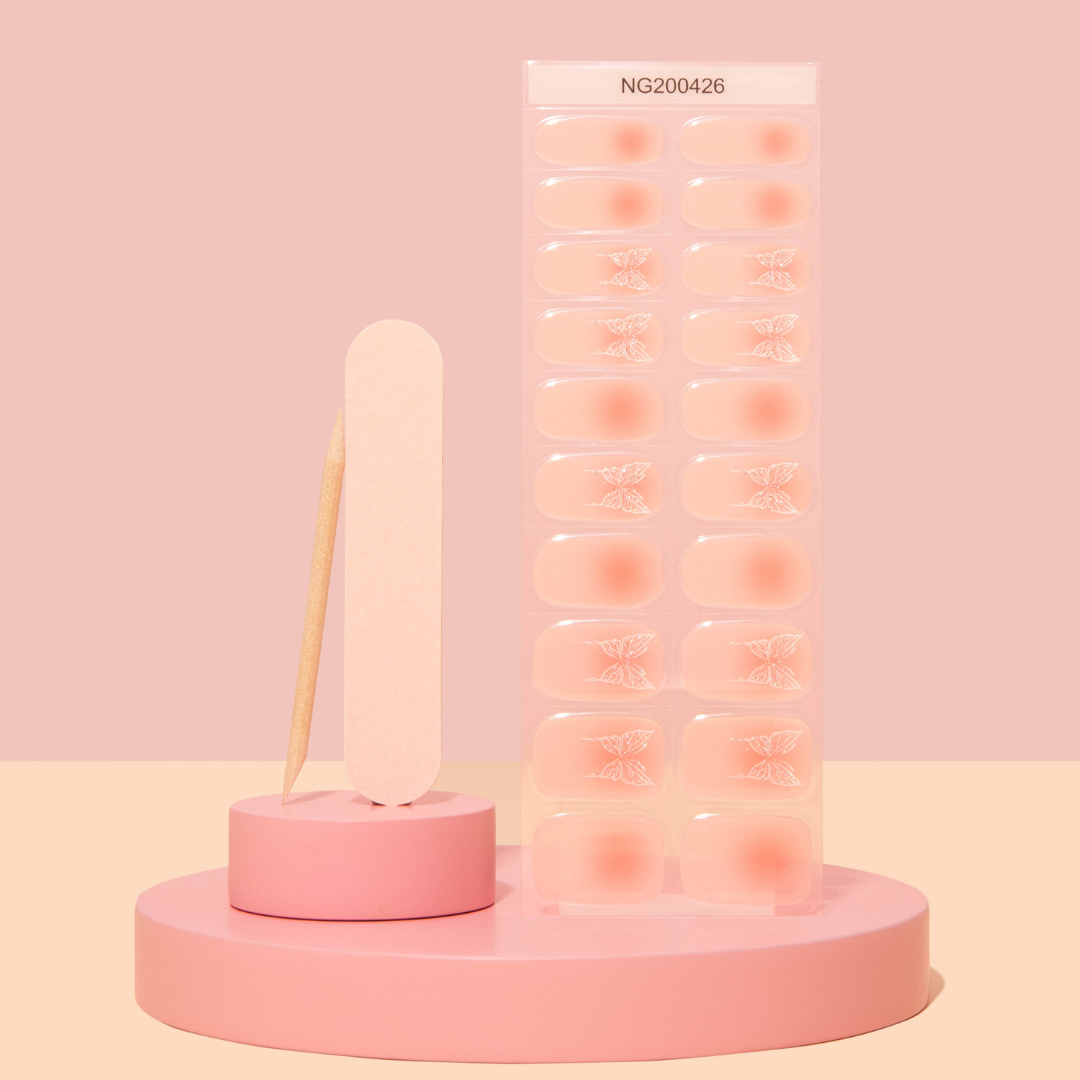 NEW Blush Wing Aura DIY Semicured Gel Nail Sticker Kit
