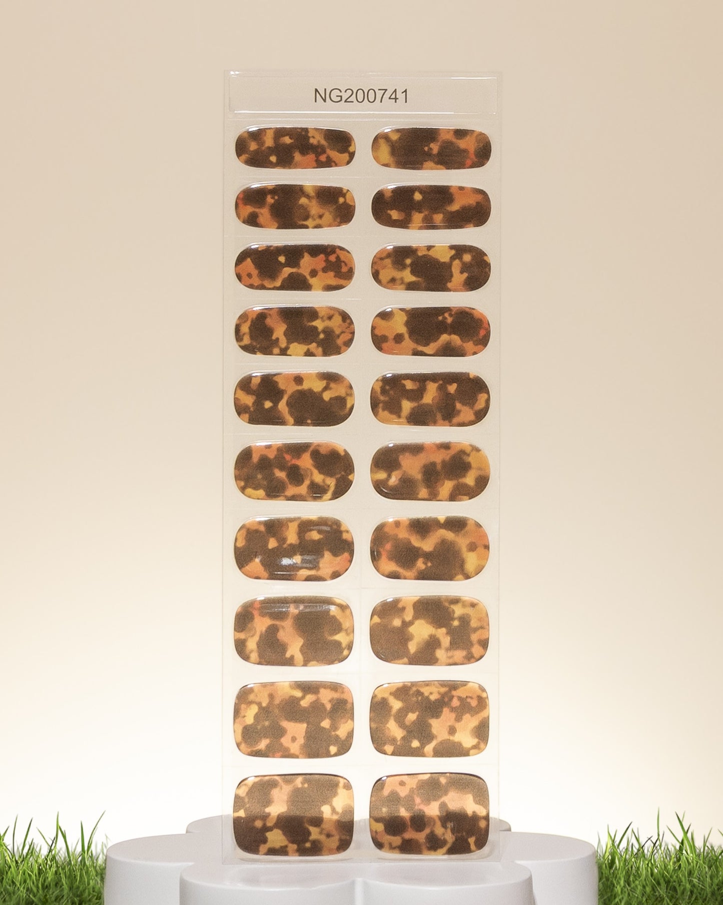 NEW Burnt Caramel Splash DIY Semicured Gel Nail Sticker Kit