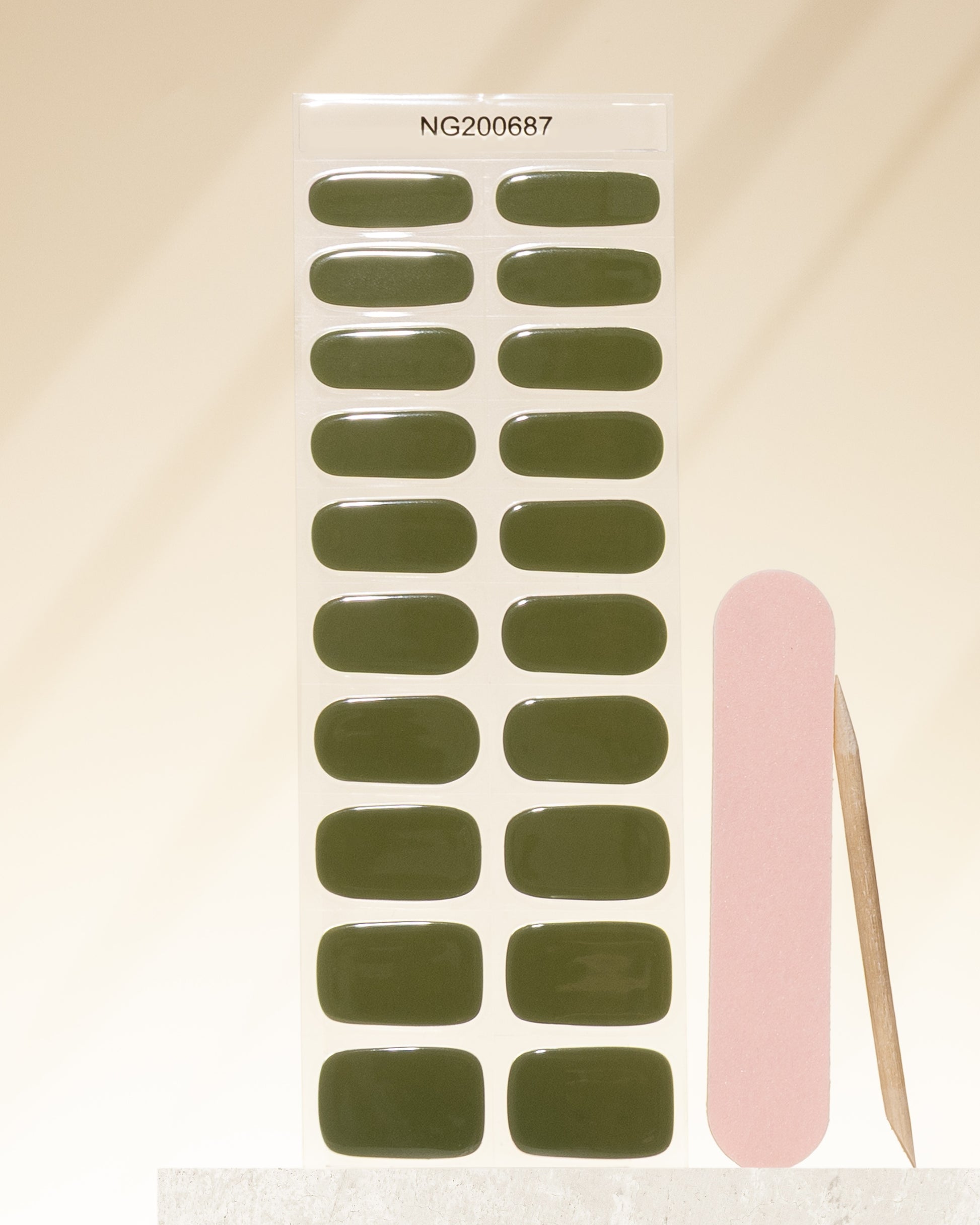 NEW Evergreen Moss DIY Semicured Gel Nail Sticker Kit