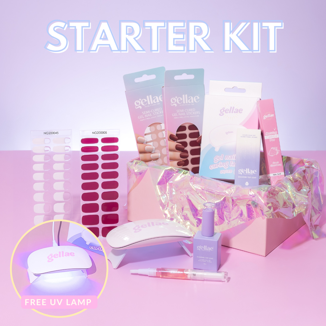 Gel Nail Sticker Starter Kit (FREE UV Lamp With 2 Or More Gel Nail Stickers)