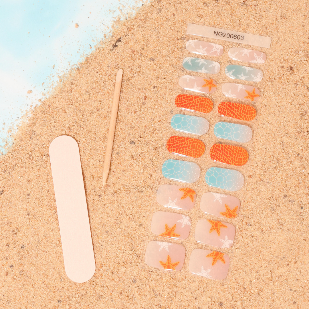 NEW Island Tides DIY Semicured Gel Nail Sticker Kit