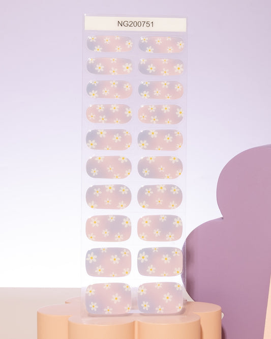 NEW Lilac Cotton Blossom DIY Semicured Gel Nail Sticker Kit