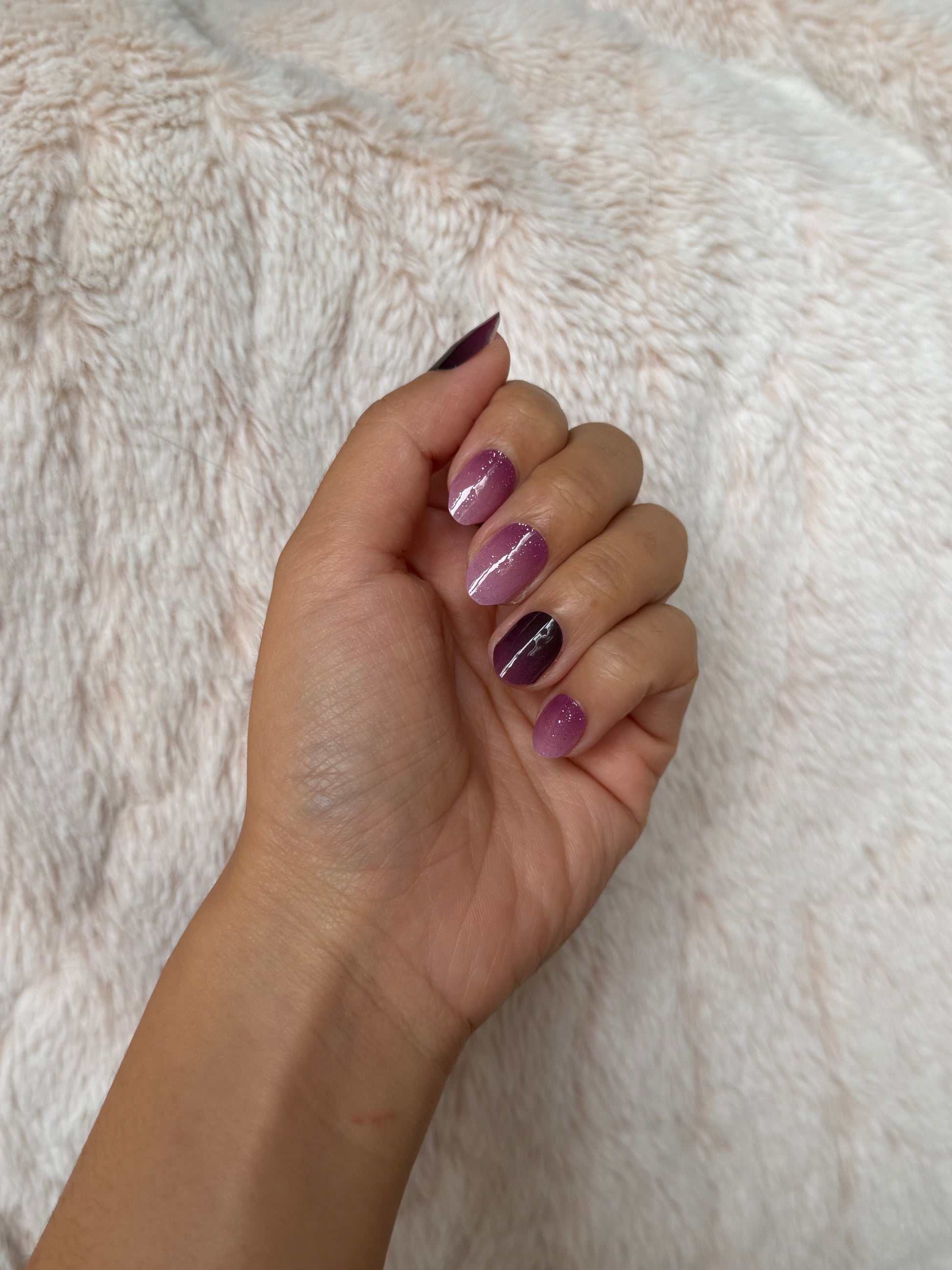 NEW Mulberry Eclipse Ombre DIY Semicured Gel Nail Sticker Kit