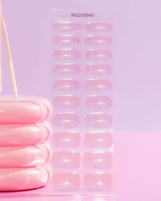 NEW Pink Prism Shine DIY Semicured Gel Nail Sticker Kit
