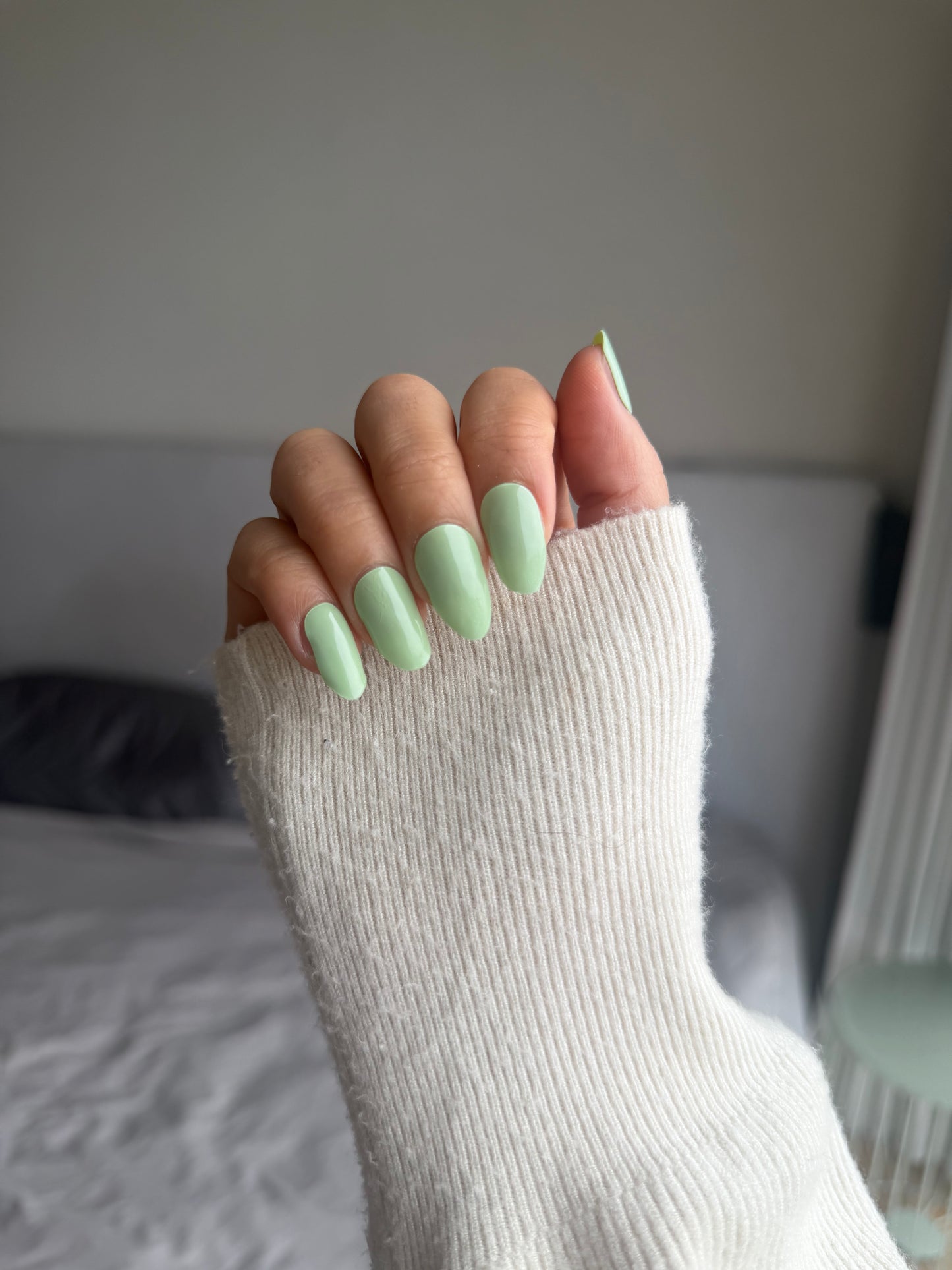 NEW Pistachio Matcha Cream DIY Semicured Gel Nail Sticker Kit