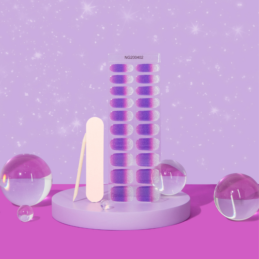 NEW Purple Ombre Sparkle DIY Semicured Gel Nail Sticker Kit (Limited Edition)