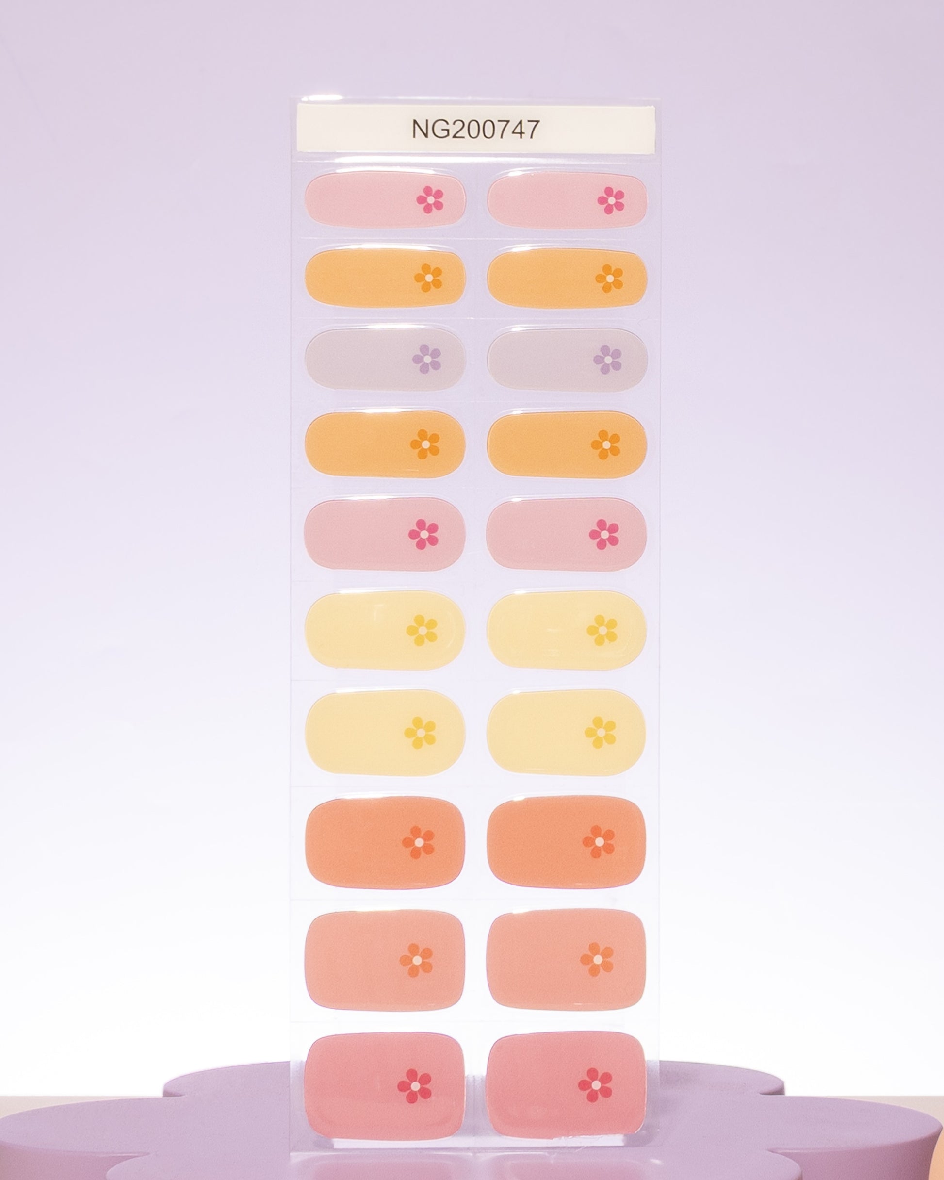 NEW Sherbet Daisy Pop DIY Semicured Gel Nail Sticker Kit