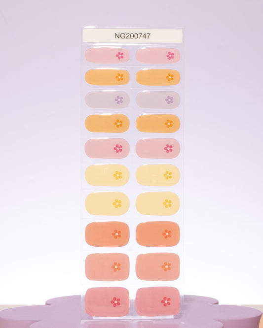 NEW Sherbet Daisy Pop DIY Semicured Gel Nail Sticker Kit
