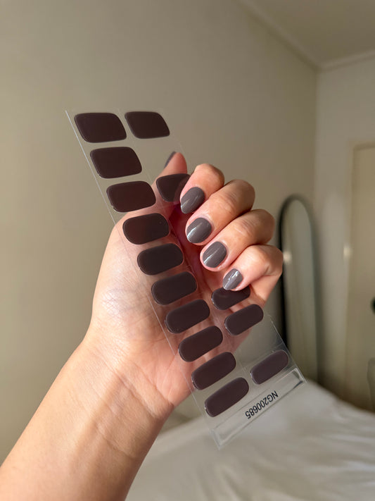NEW Smoky Ash Oak DIY Semicured Gel Nail Sticker Kit