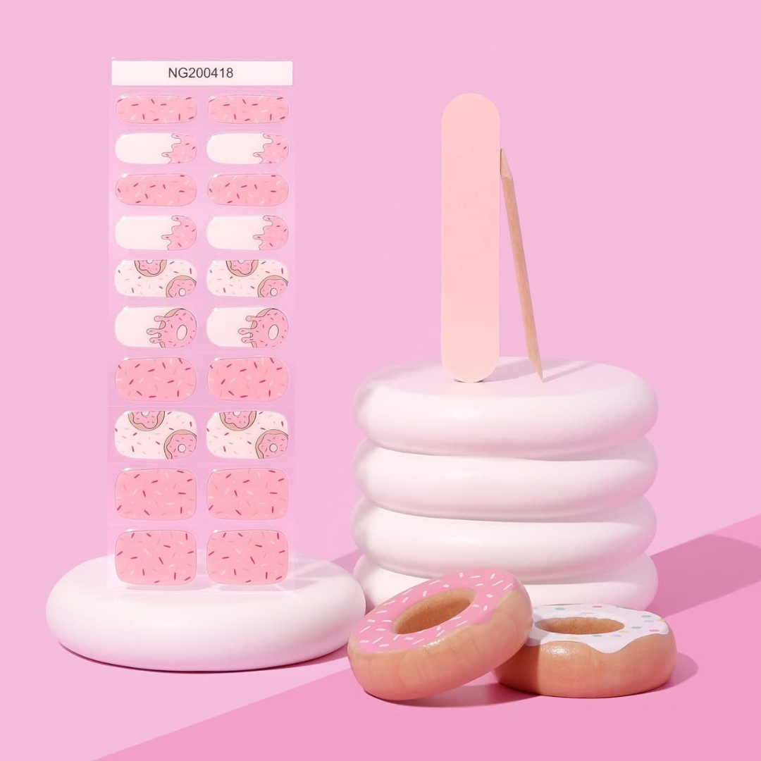 NEW Sugar Rush Donut DIY Semicured Gel Nail Sticker Kit