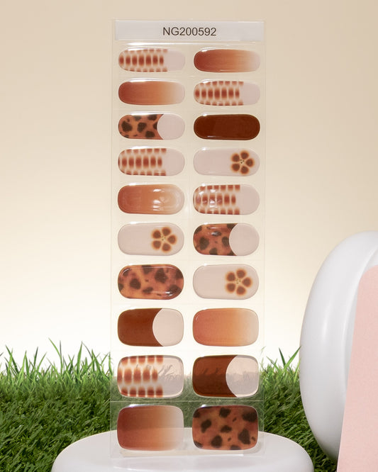 NEW Warm Safari Nights DIY Semicured Gel Nail Sticker Kit