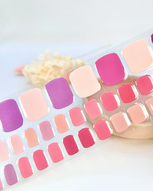 (PEDI/TOES) Bloomin' Beautiful Semicured Gel Nail Sticker Kit