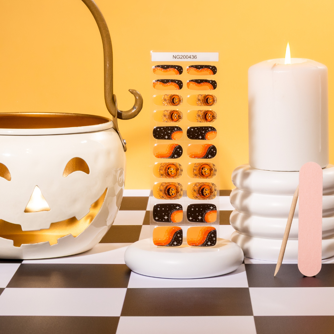 Pumpkin Patch Galaxy DIY Semicured Gel Nail Sticker Kit
