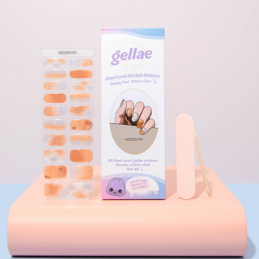 Gellae DIY Watercolour Dusk Skies DIY Semicured Gel Nail Sticker Kit