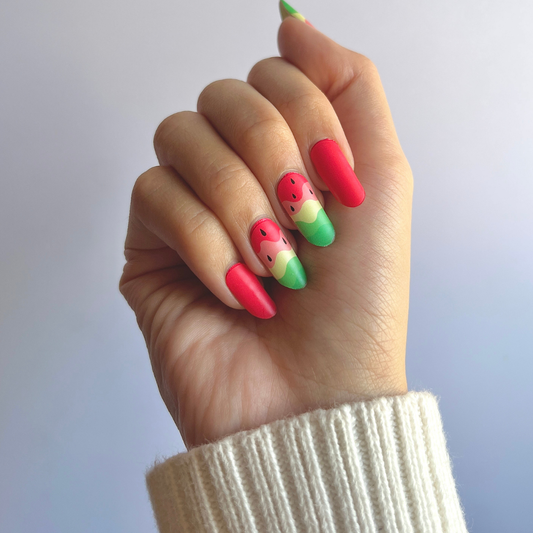 NEW Watermelon Crush DIY Semicured Gel Nail Sticker Kit