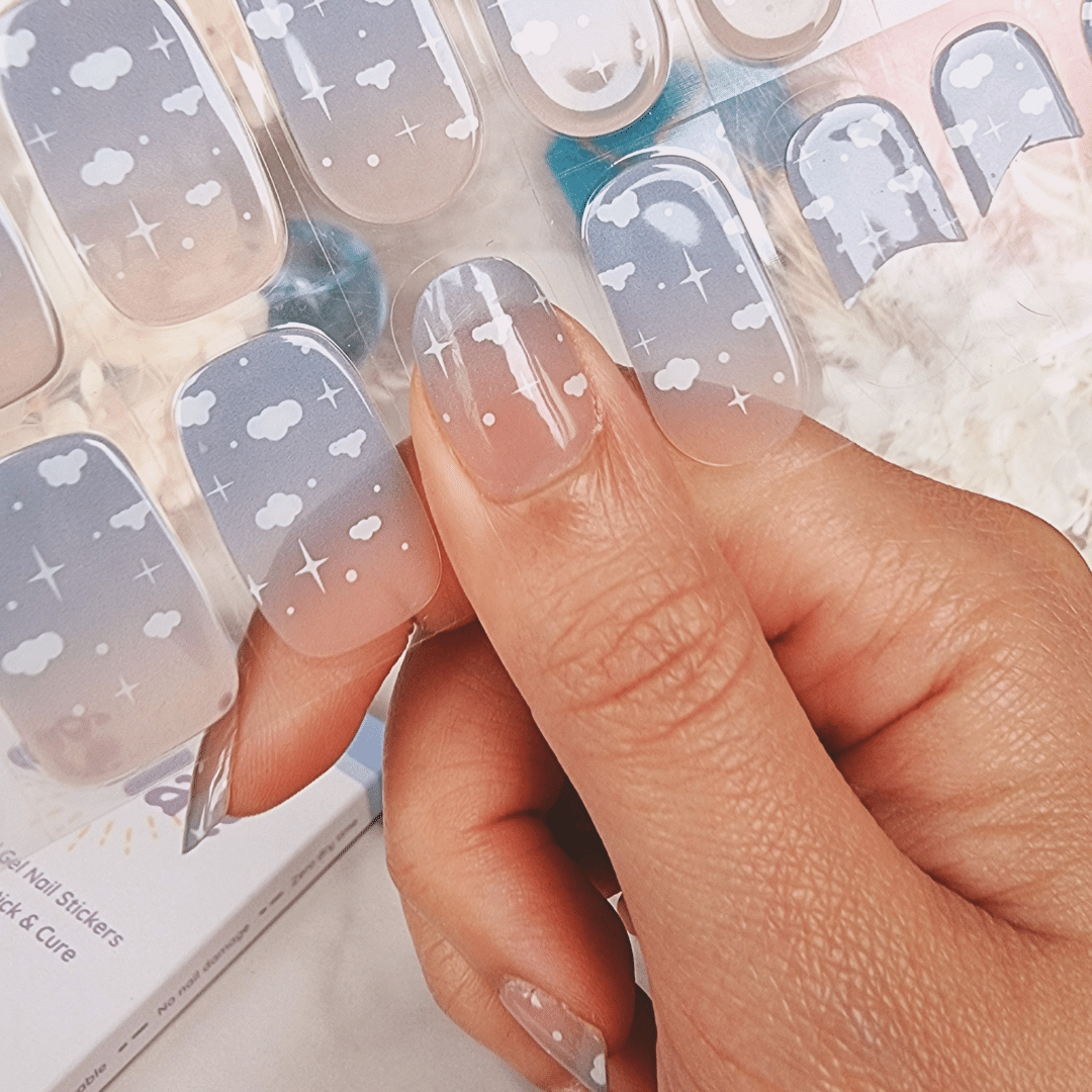 Cloudy Daydream DIY Semicured Gel Nail Sticker Kit