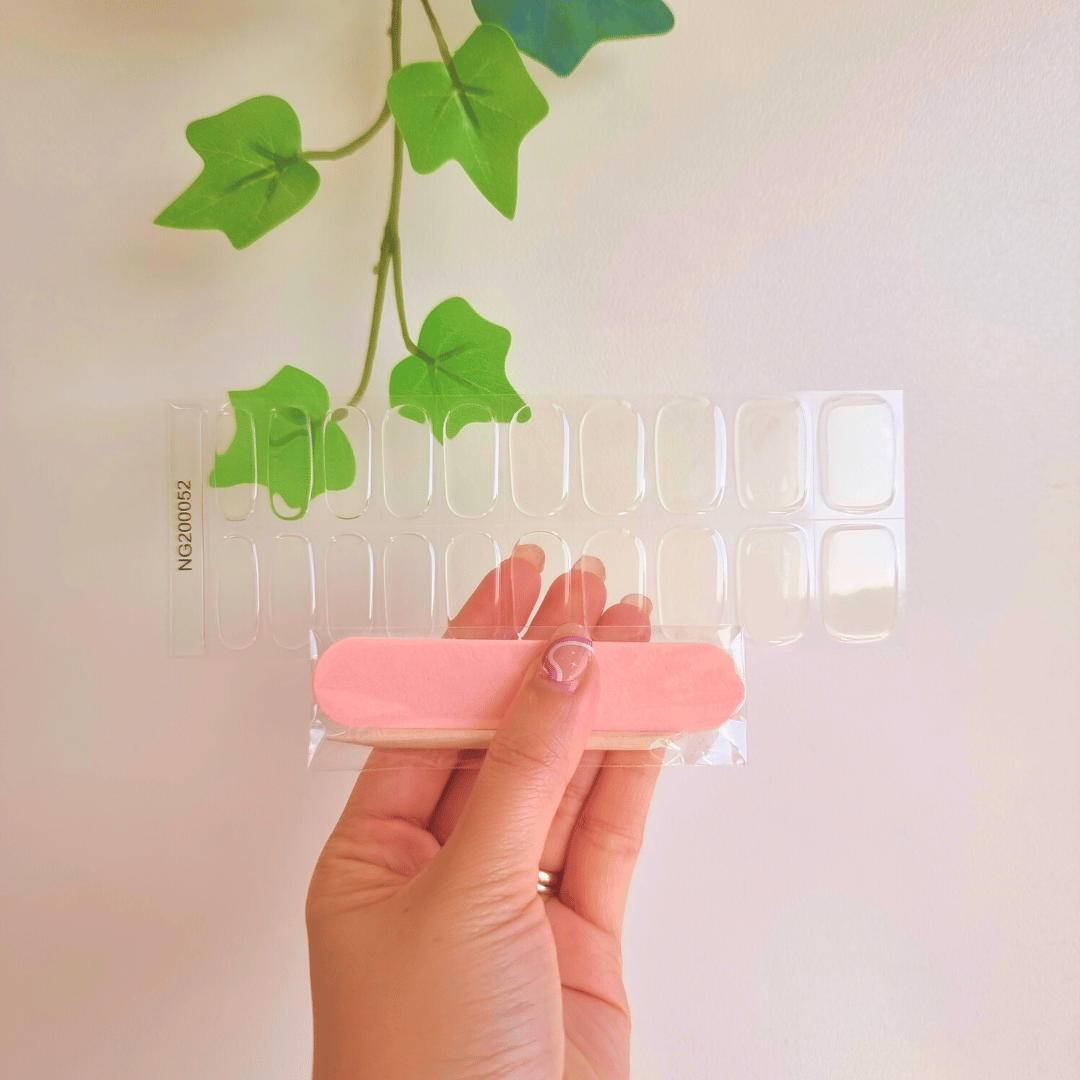 Gellae Crystal Clear DIY Semicured Gel Nail Sticker Wrap Kit 