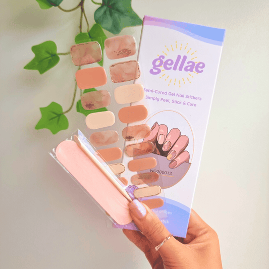 Gellae French Marble Rose DIY Semicured Gel Nail Sticker Wrap Kit