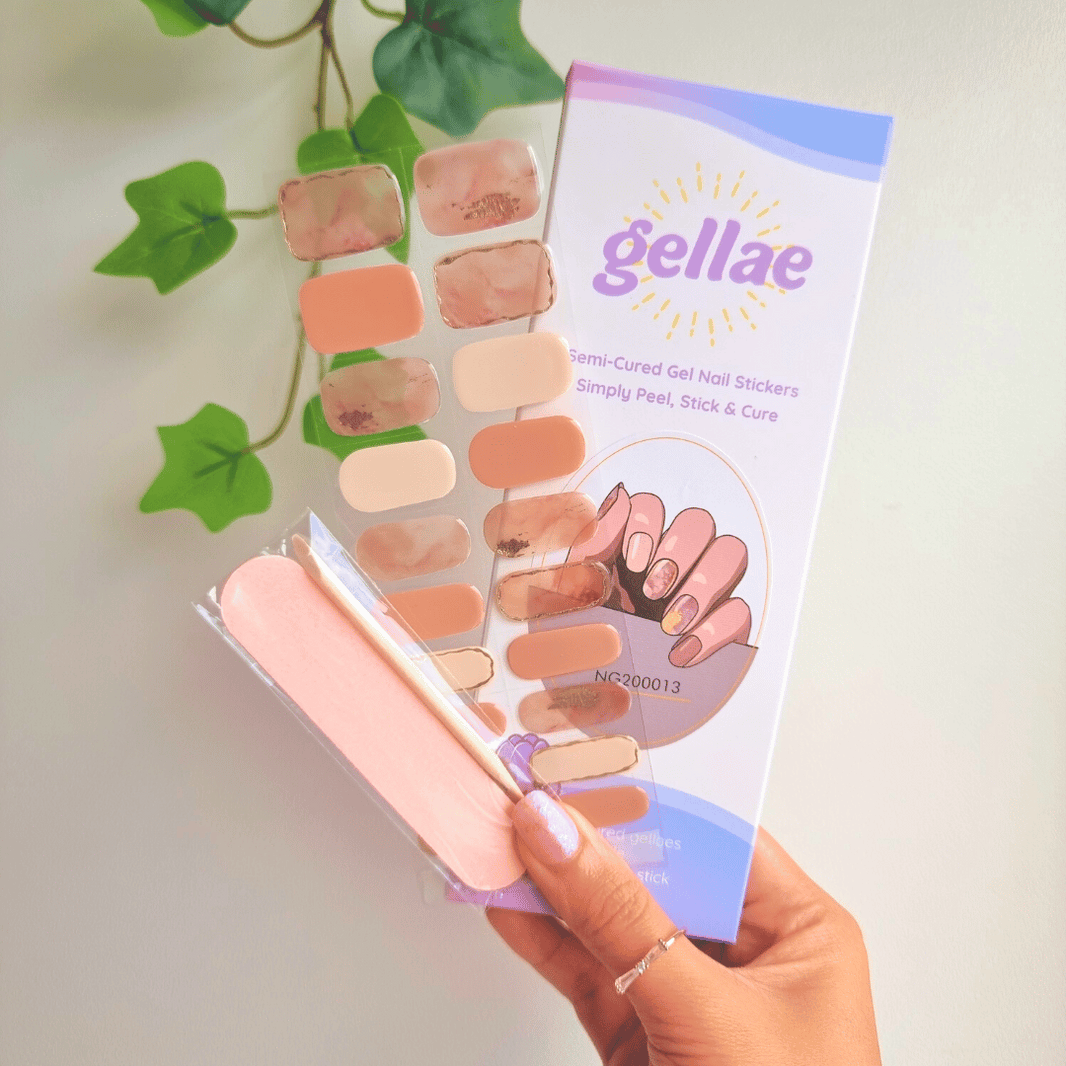 Best DIY Semi Cured Gel Nail Stickers Gellae Australia