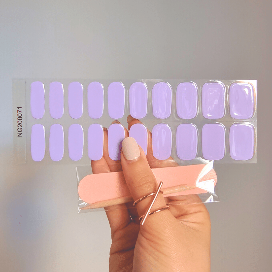 Gellae Lavender DIY Semicured Gel Nail Sticker Wrap Kit 