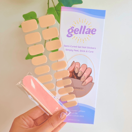 Gellae Nudie Judie DIY Semicured Gel Nail Sticker Wrap Kit 