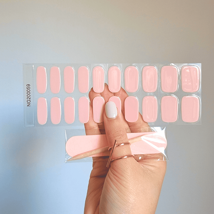 Rose Pink DIY Semicured Gel Nail Sticker Kit