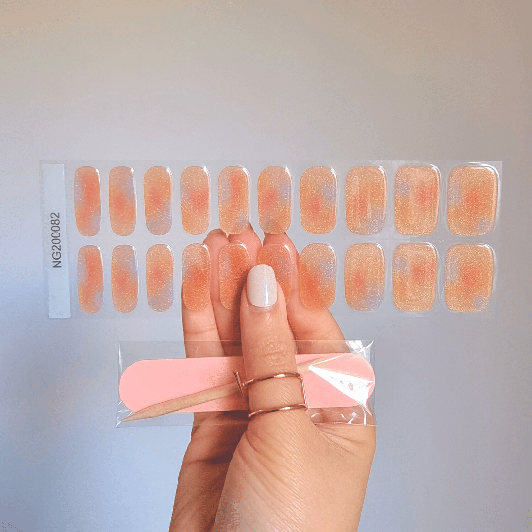 Gellae Sunset Haze DIY Semicured Gel Nail Sticker Wrap Kit 