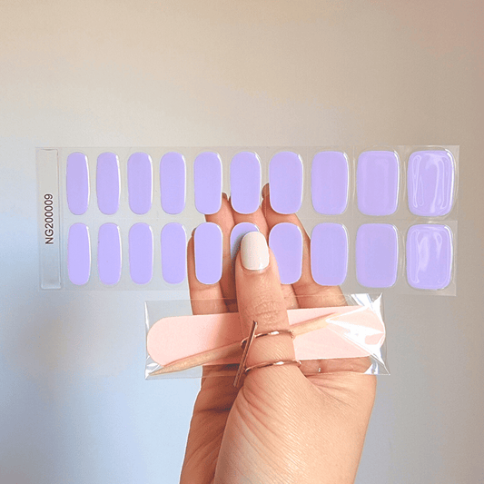 Gellae Wisteria Purple DIY Semicured Gel Nail Sticker Wrap Kit